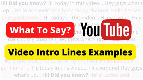 Welcome to My Channel Intro Script: 18 YouTube Intro Lines